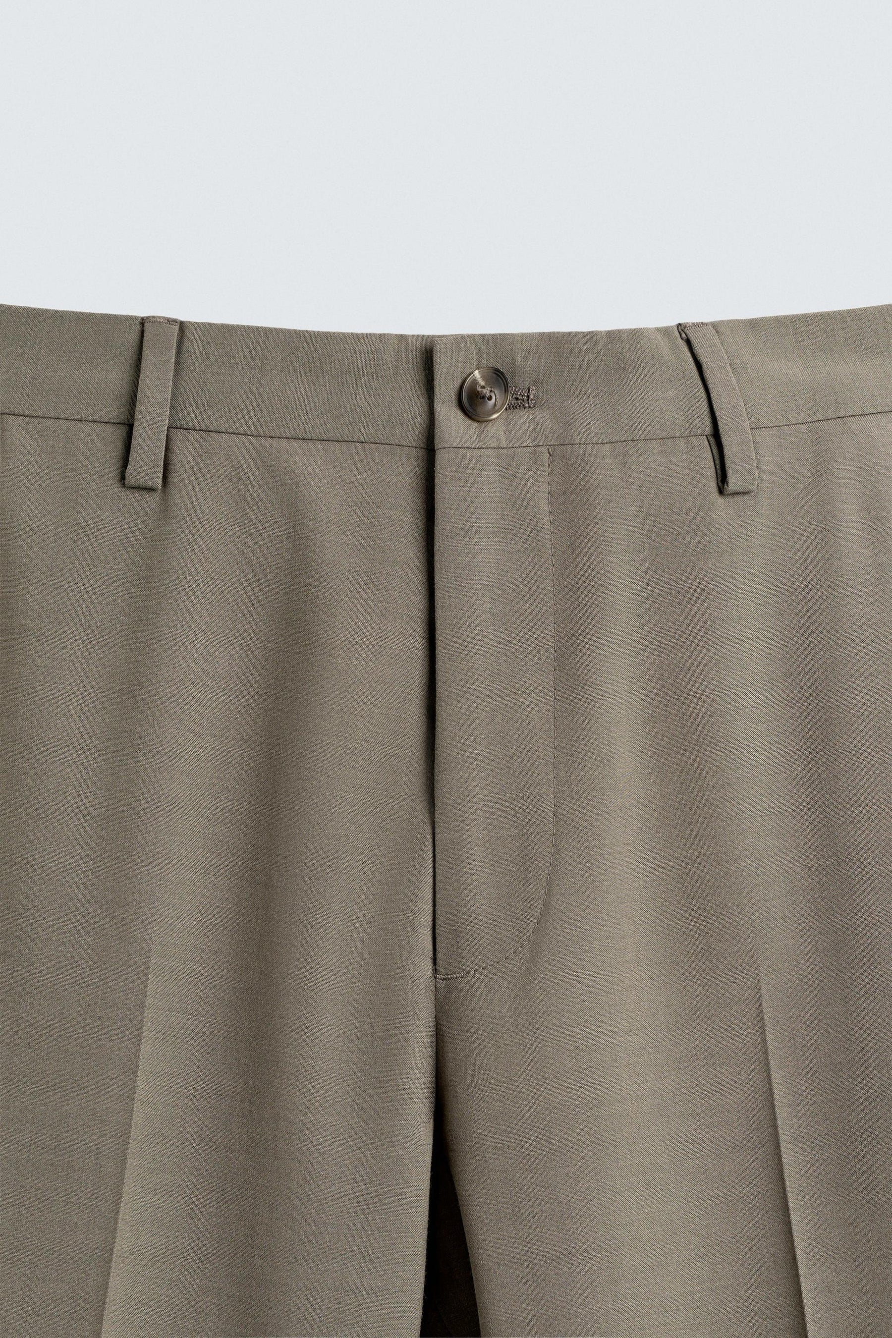 TEXTURED SUIT TROUSERS - Image 7