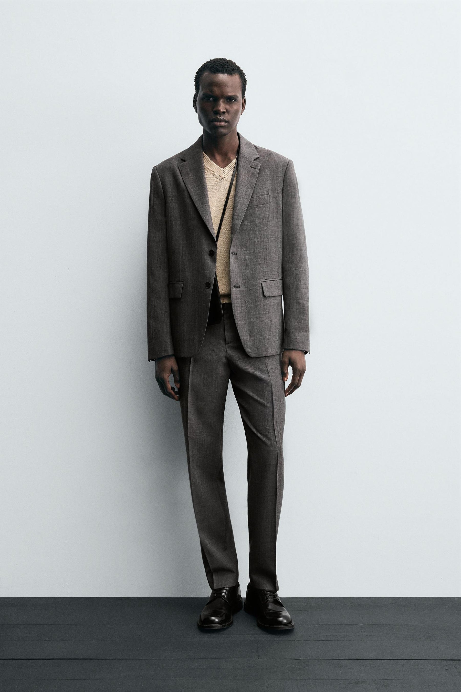 CHECK SUIT TROUSERS - Image 1