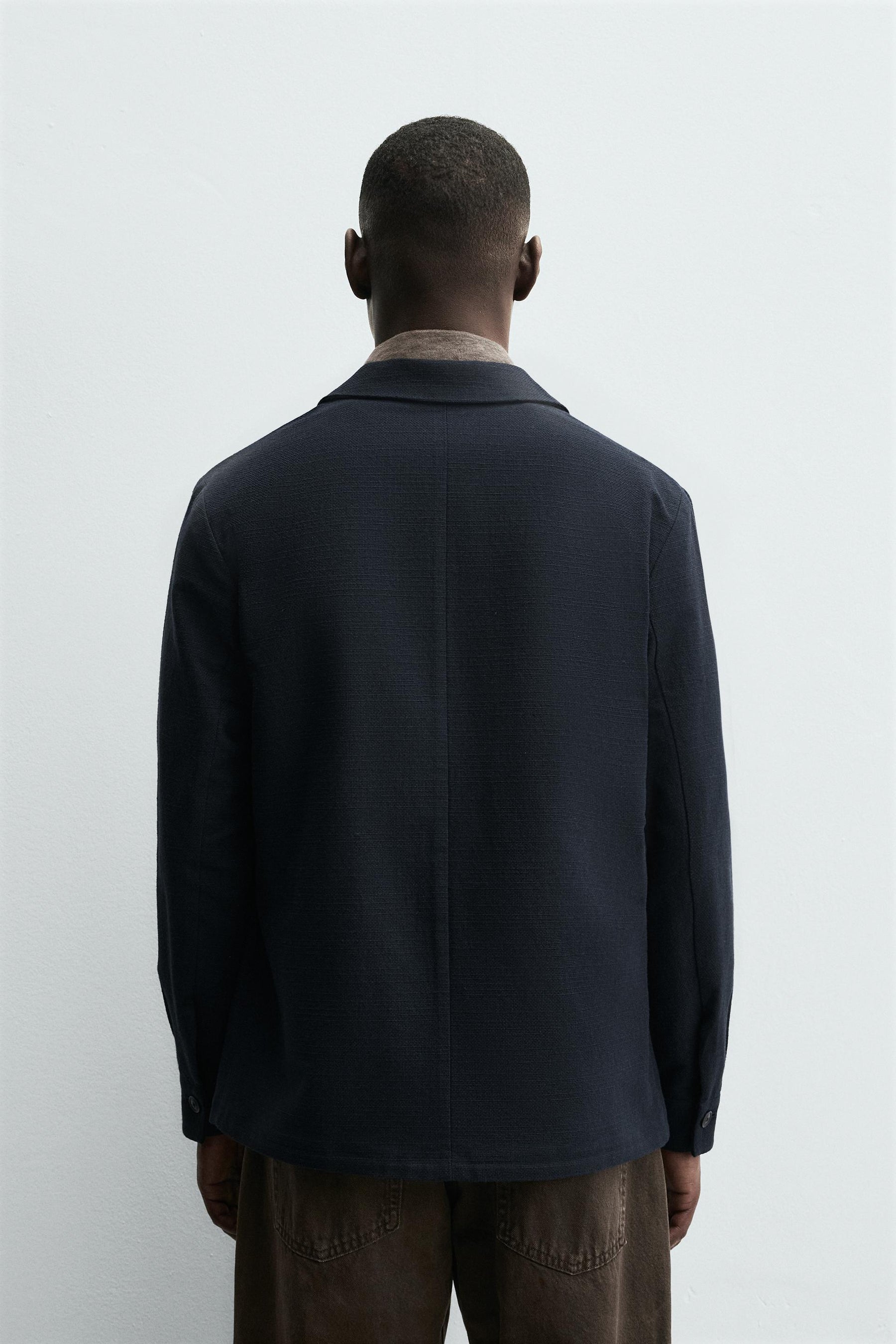 TEXTURED REGULAR FIT OVERSHIRT - Image 3