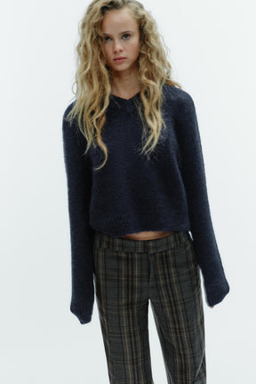 Wool Alpaca V-Neck Jumper