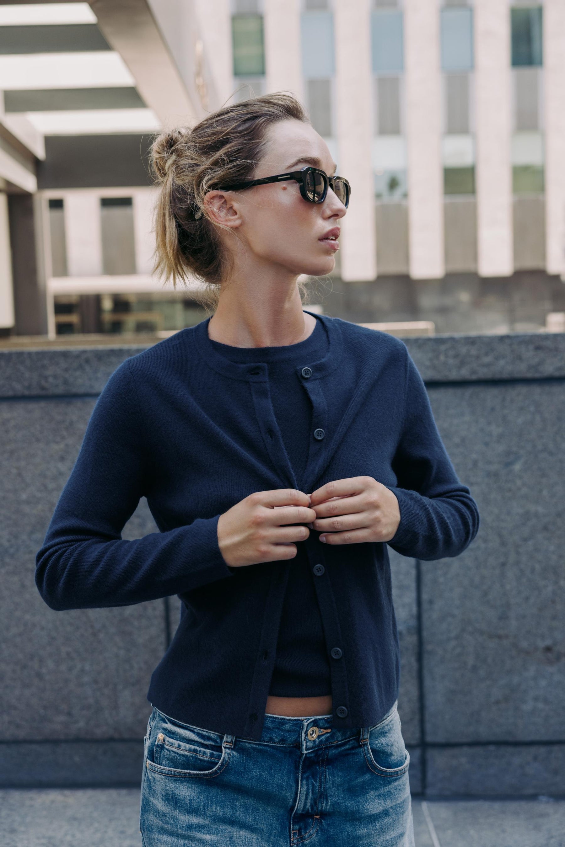 BASIC KNIT CARDIGAN WITH BUTTONS - Image 4