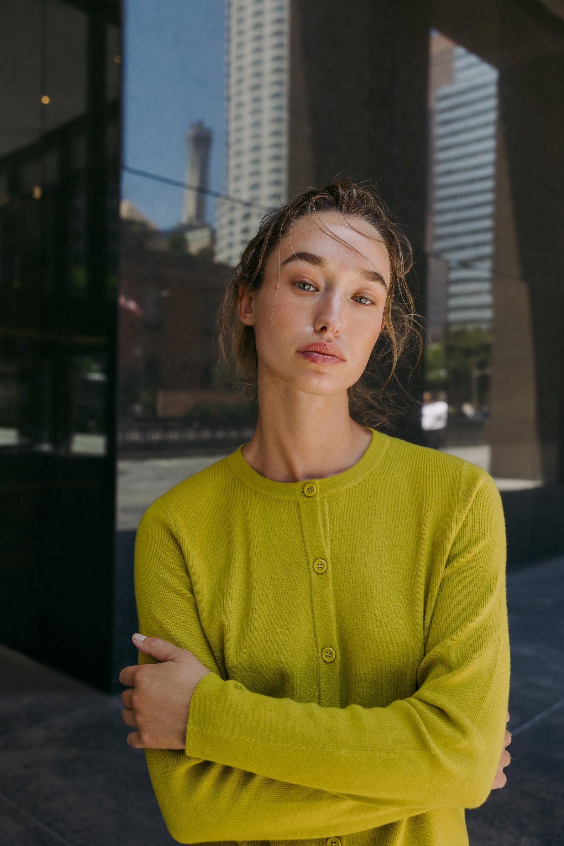 BASIC KNIT CARDIGAN WITH BUTTONS - Image 4