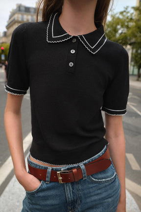 Knit Polo Shirt with