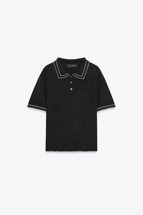 Knit Polo Shirt with