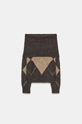 STRAPLESS KNIT JUMPER