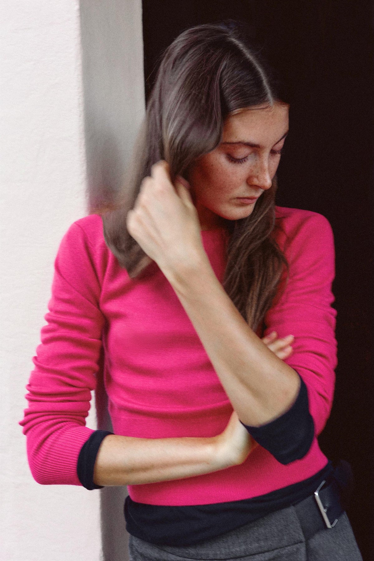 PLAIN KNIT WOOL JUMPER - Image 2