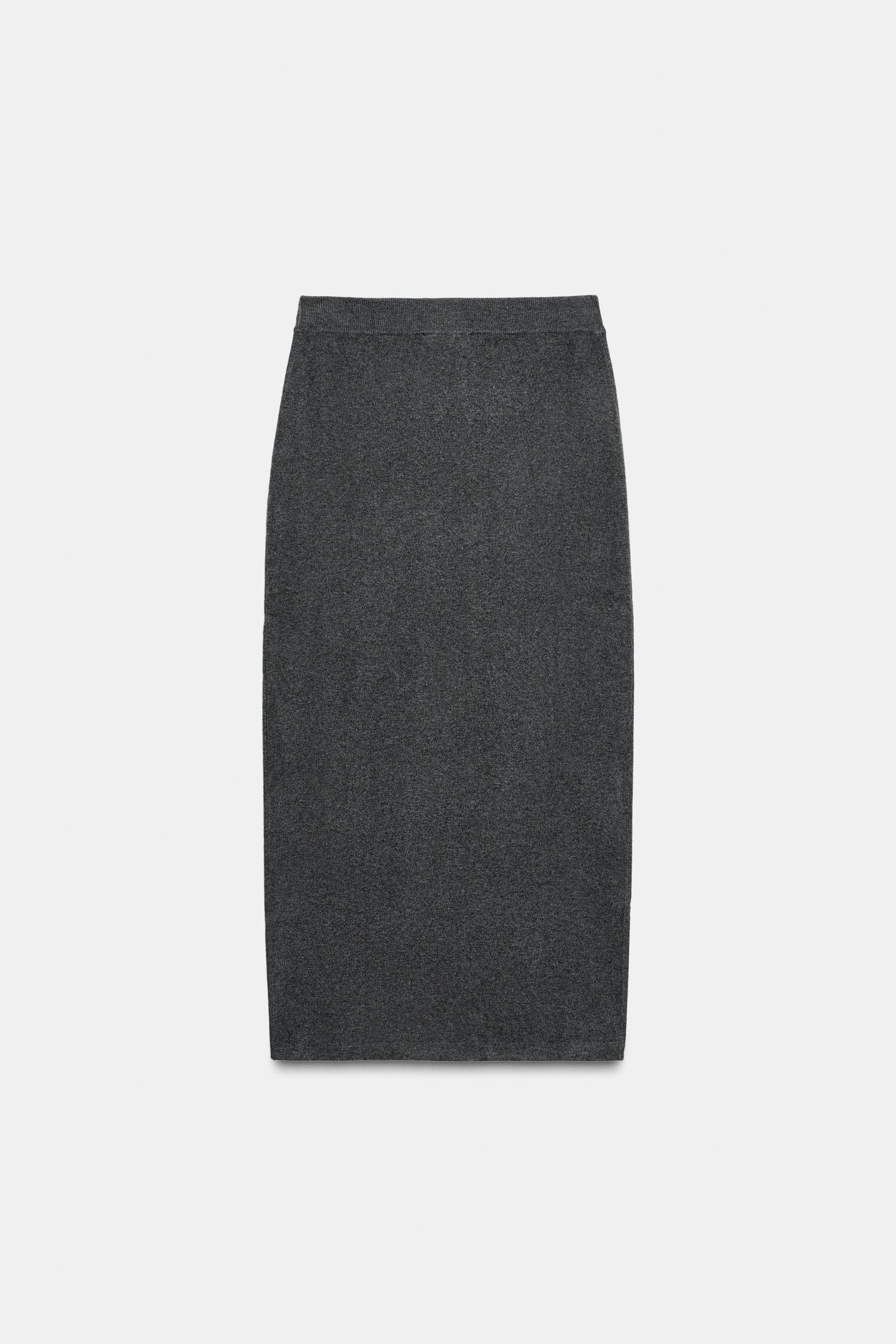 PLAIN KNIT MIDI SKIRT