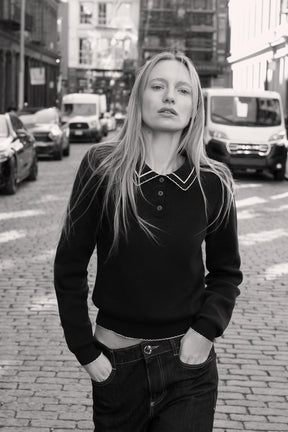 Knit Polo Shirt with