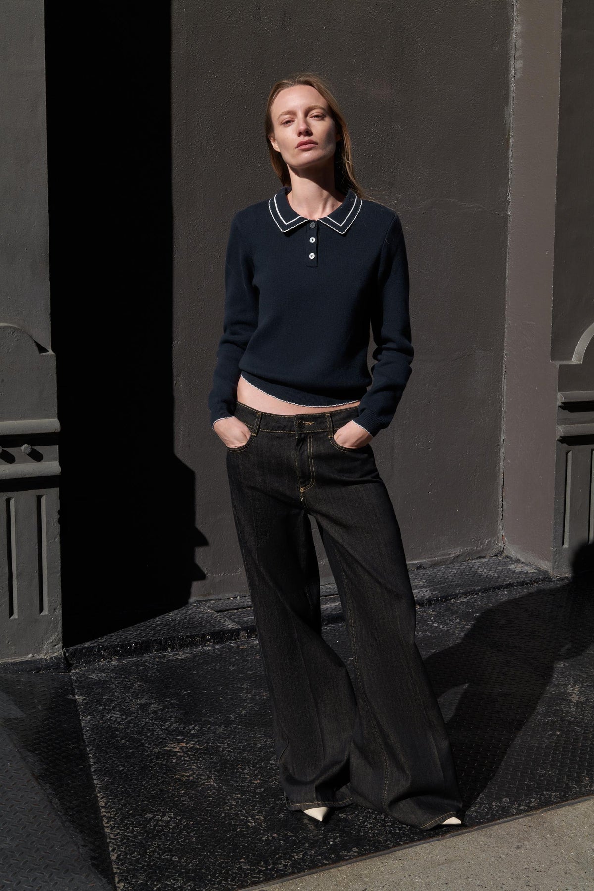 Knit Polo Shirt with