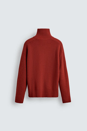 PURL KNIT QUARTER-ZIP JUMPER - Image 8
