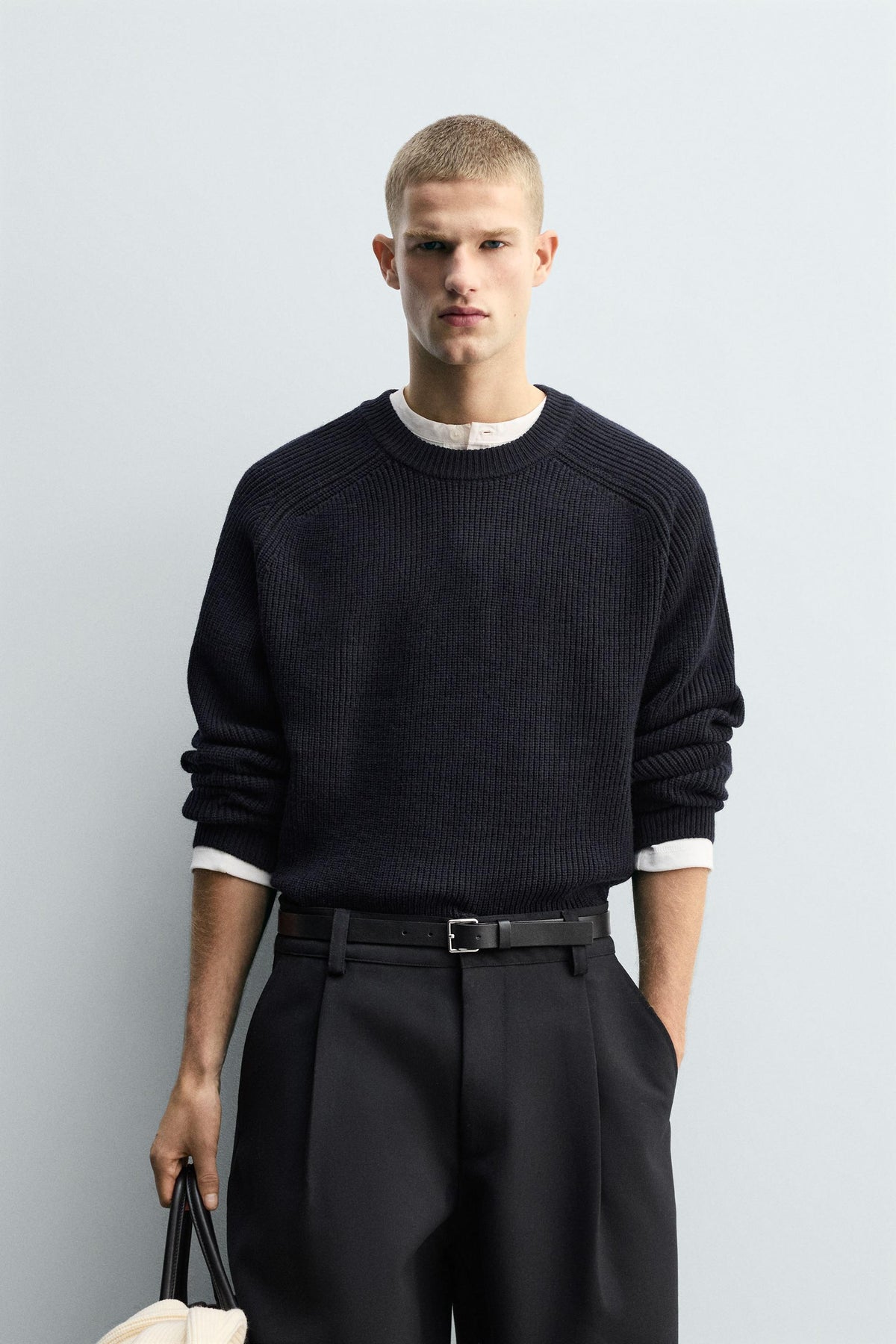 TEXTURED BOXY FIT JUMPER - Image 2