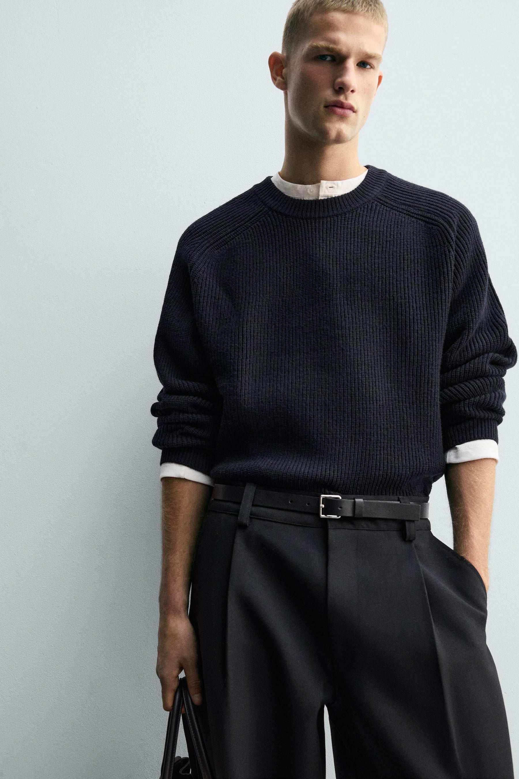 TEXTURED BOXY FIT JUMPER - Image 6