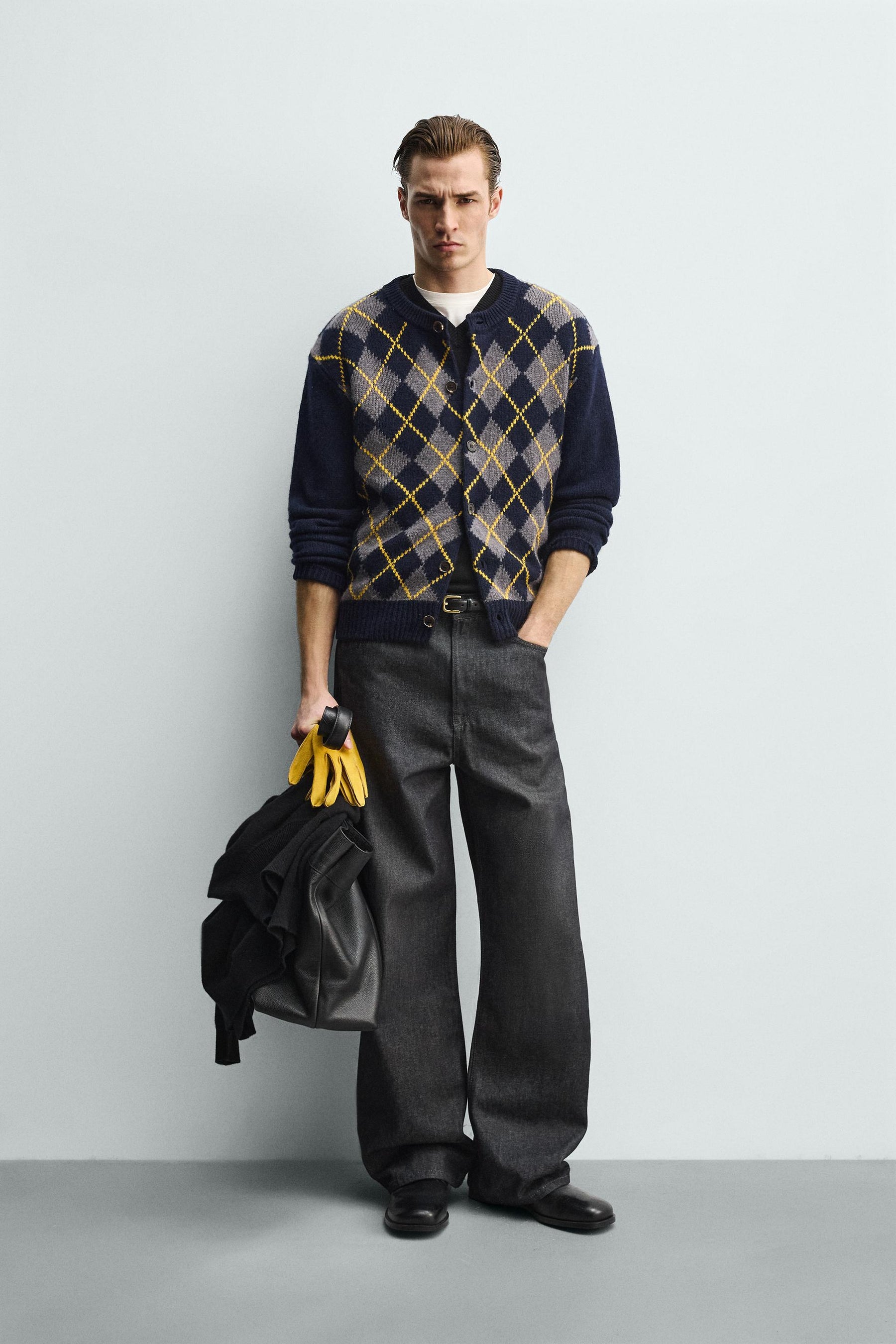 Wool Diamond Cardigan