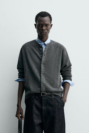 Relaxed Wool Cardigan