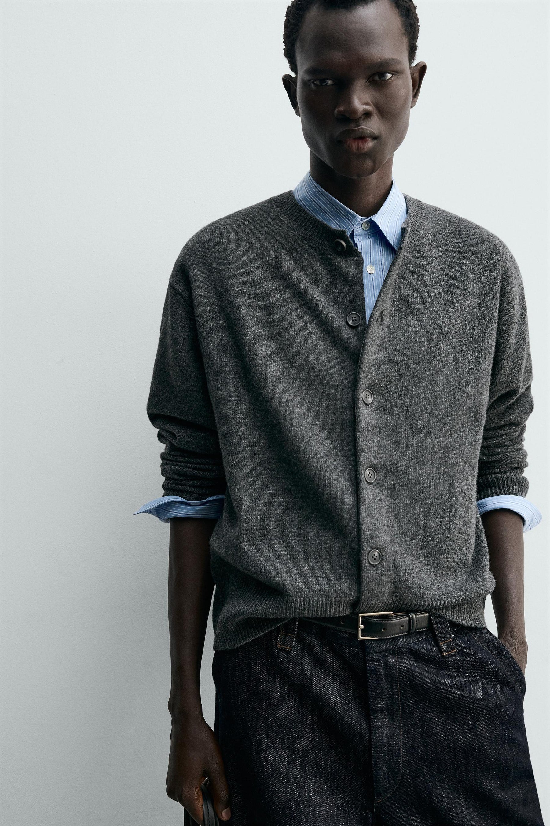 Relaxed Wool Cardigan