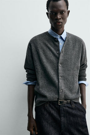 Relaxed Wool Cardigan