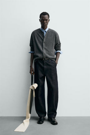 Relaxed Wool Cardigan