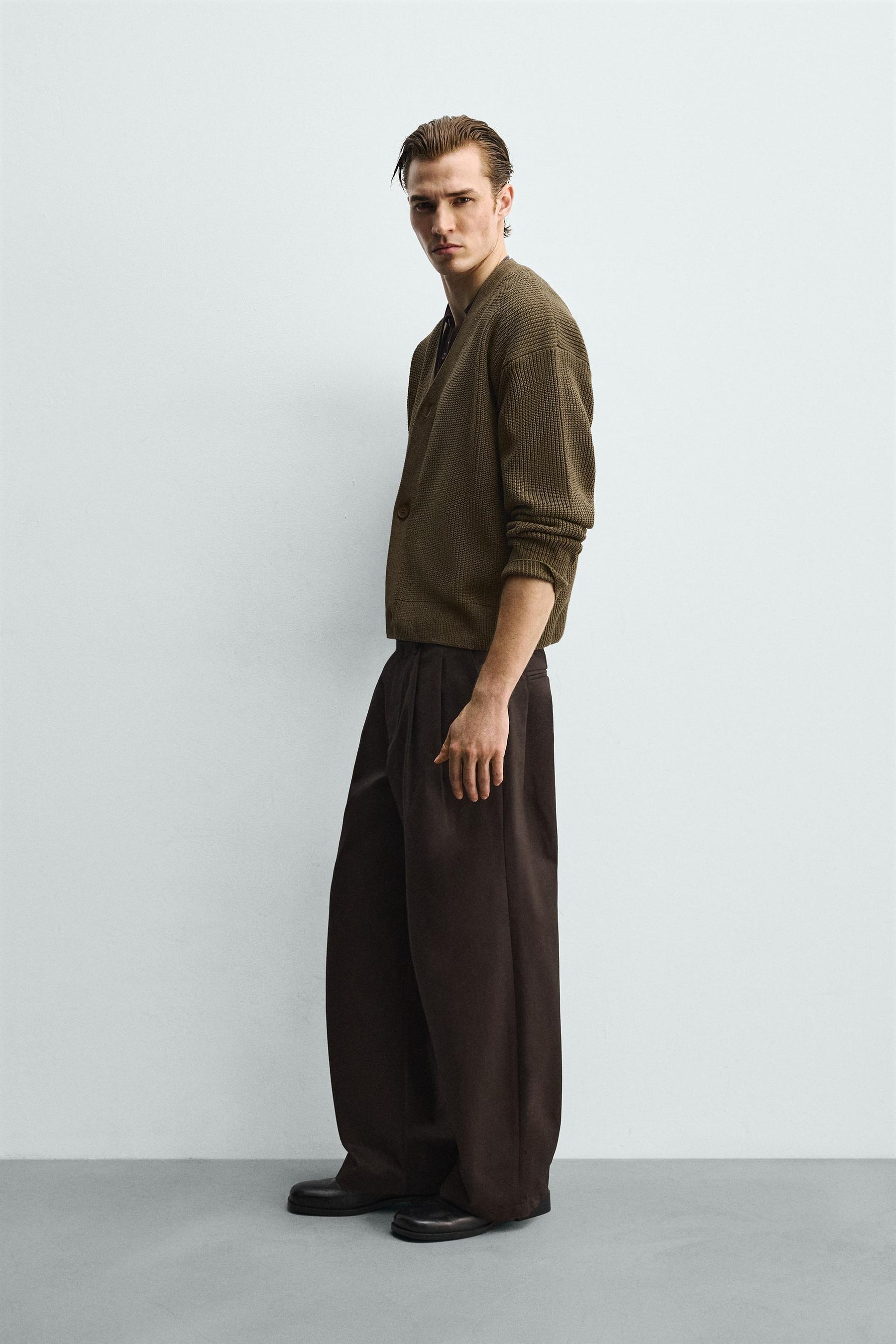 Textured Relaxed Cardigan