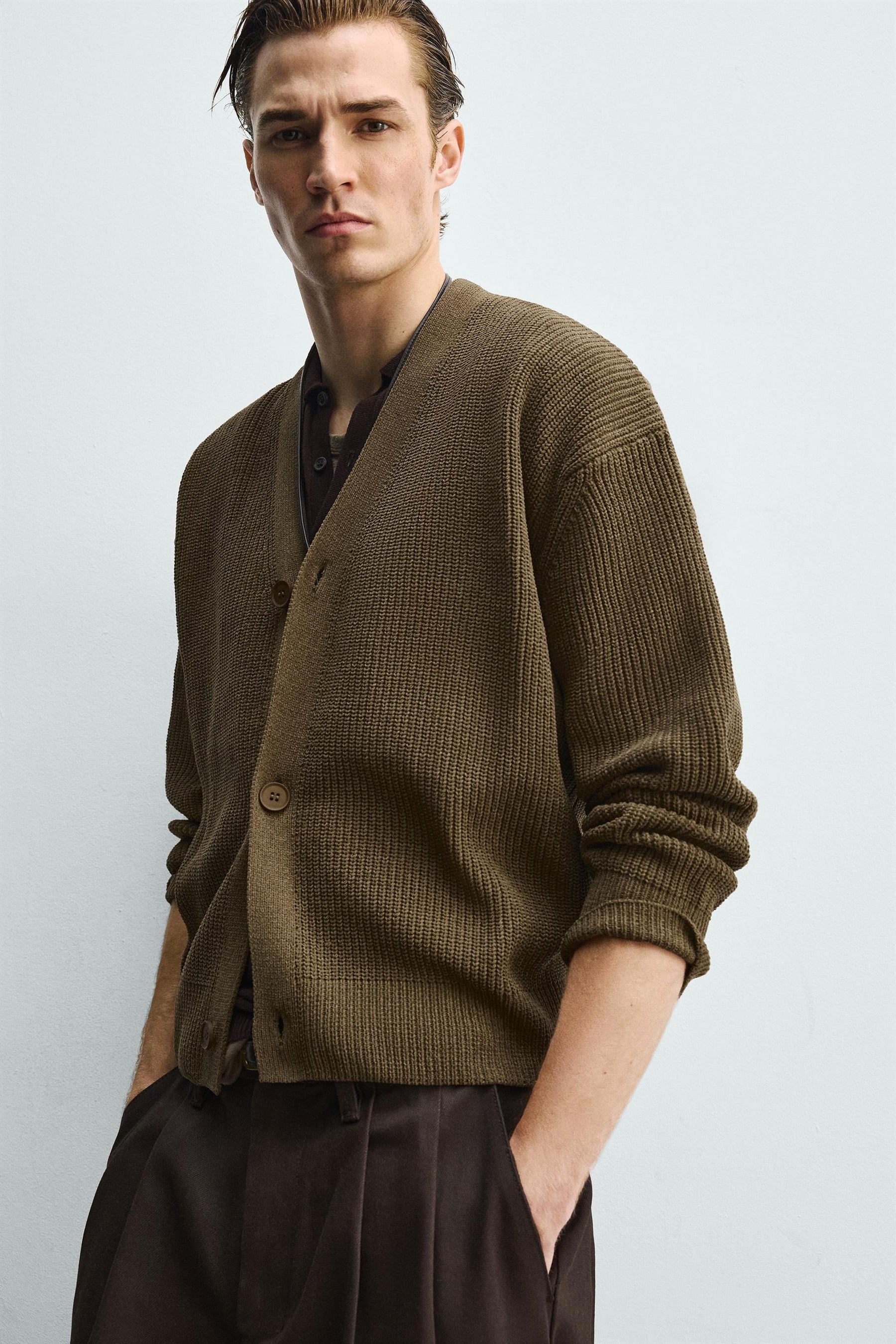 Textured Relaxed Cardigan