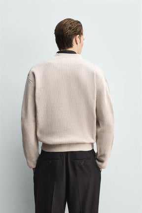 Textured Relaxed Cardigan