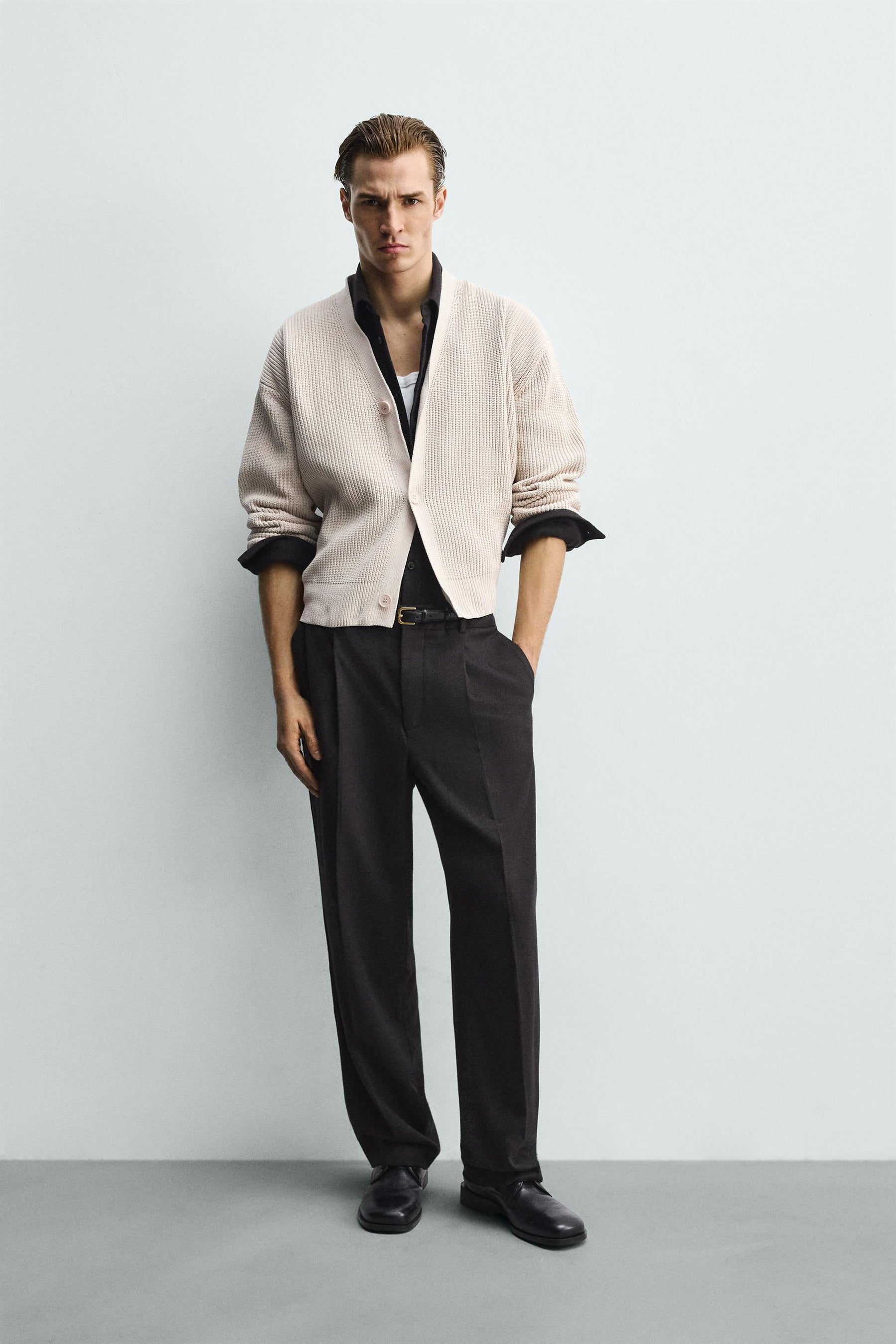 Textured Relaxed Cardigan