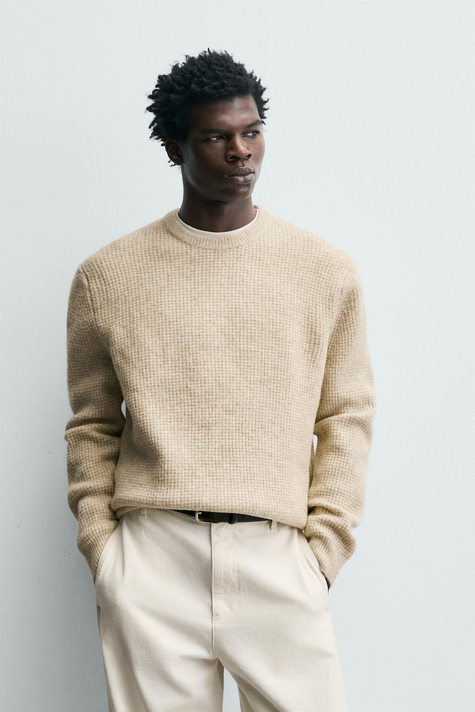 Waffle Knit Pullover