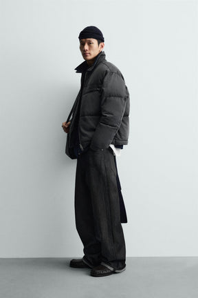 WASHED QUILTED DENIM JACKET - Image 4