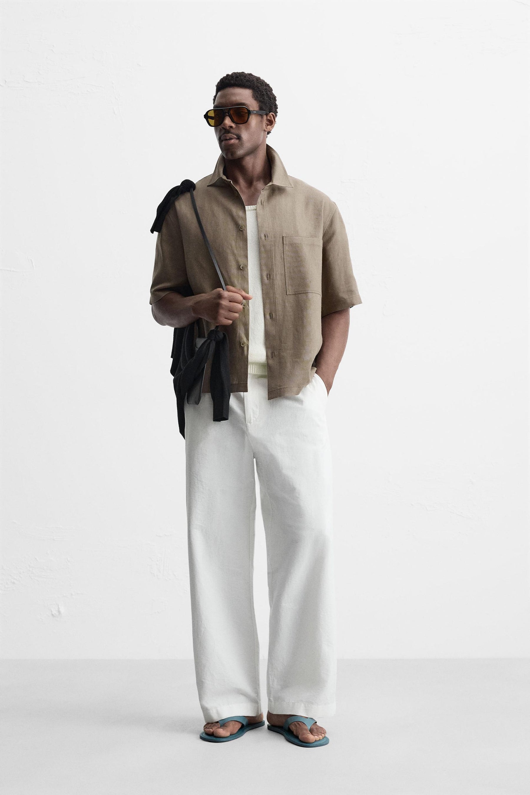 VISCOSE AND JUTE SHIRT - Image 1