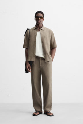 VISCOSE-JUTE TROUSERS - Image 1