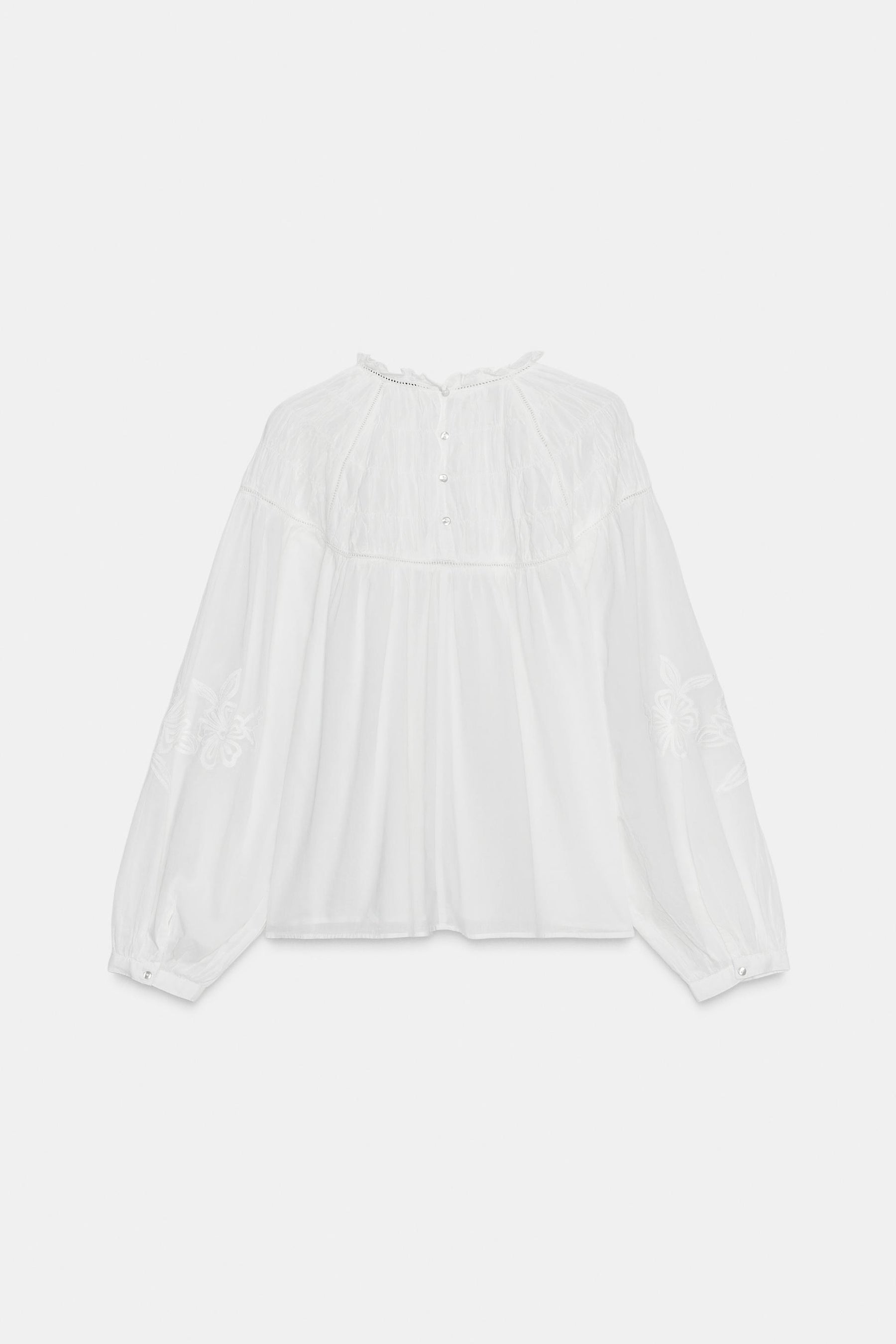 SMOCKED ROMANTIC SHIRT