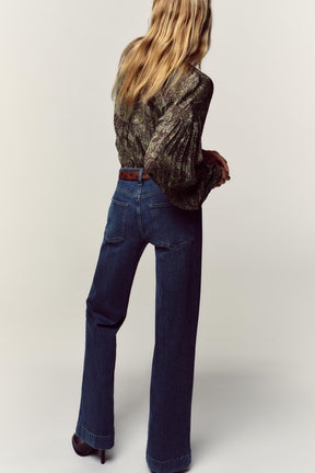 METALLIC THREAD PRINTED BLOUSE