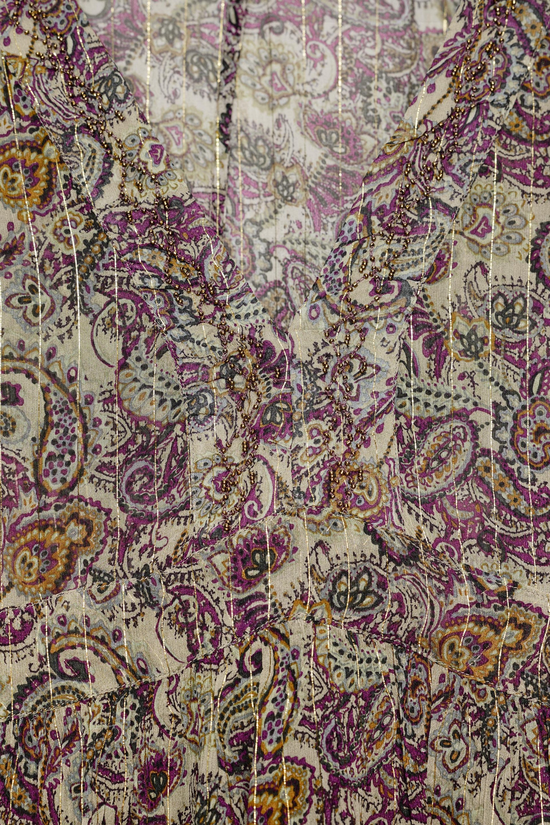 METALLIC THREAD PRINTED BLOUSE