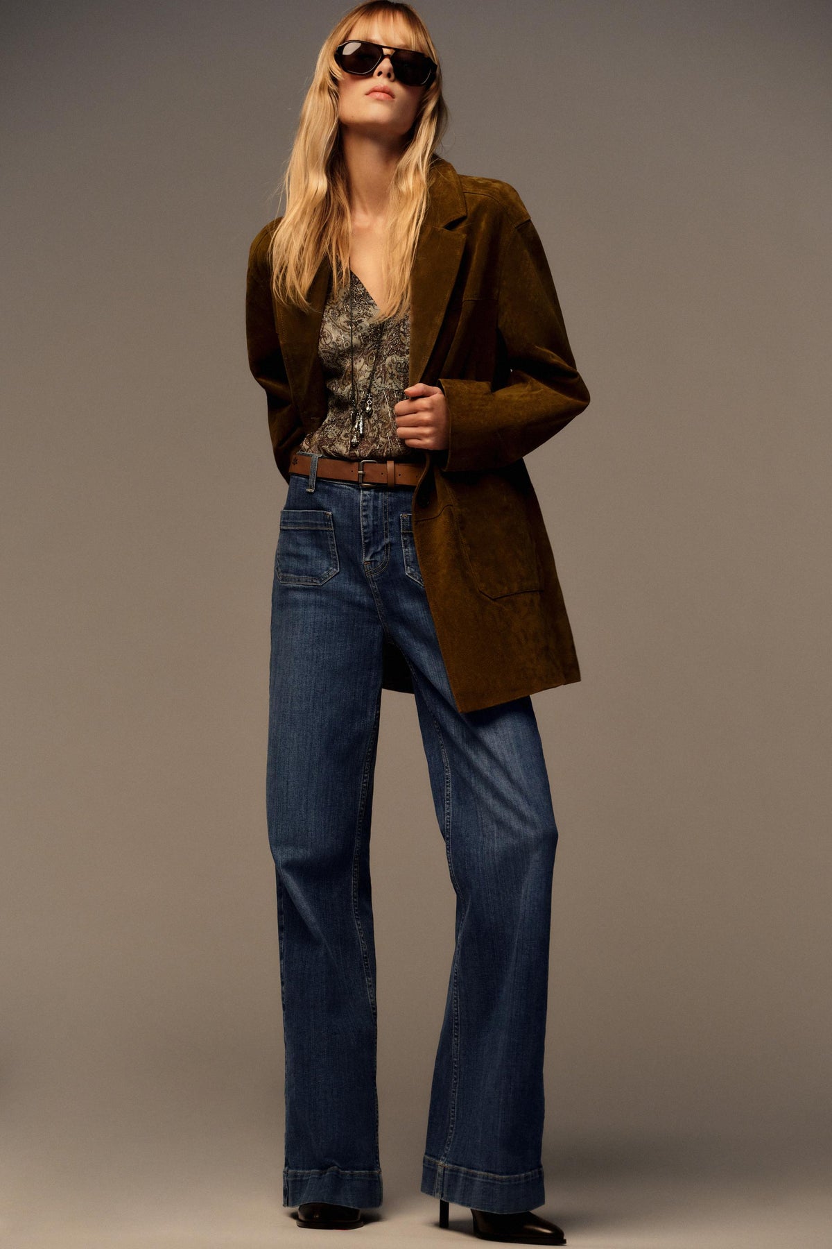 METALLIC THREAD PRINTED BLOUSE