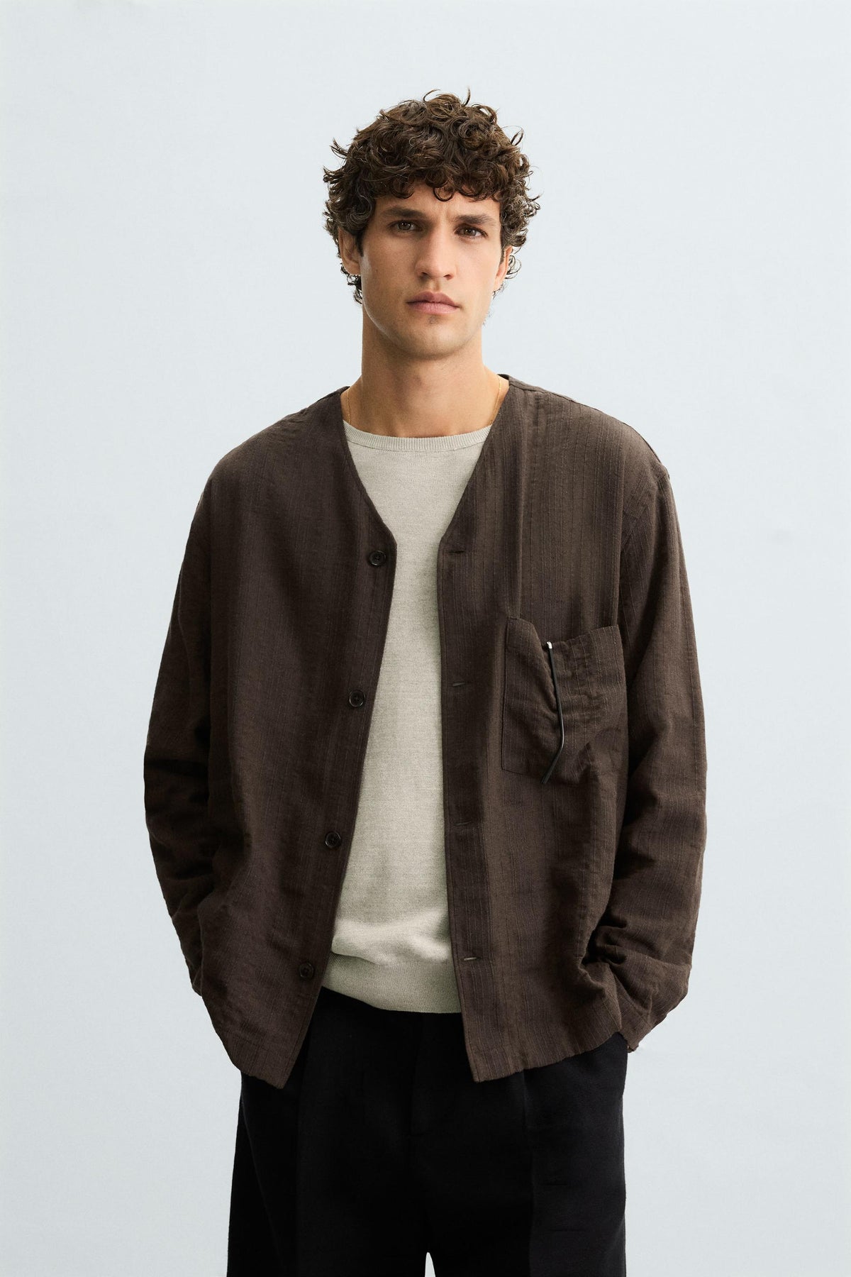 STRIPED JACQUARD SHIRT - Image 2