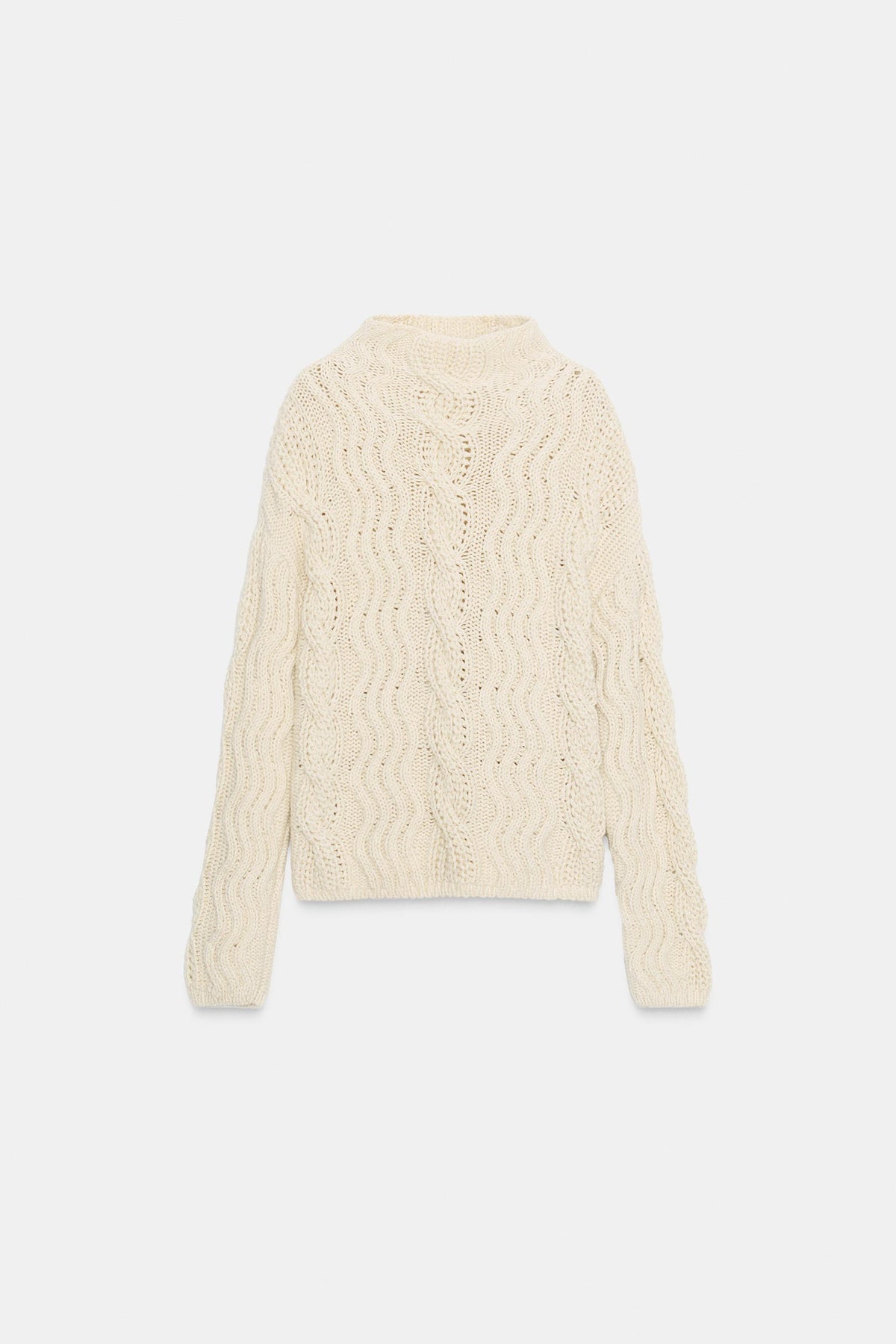 WOOL CABLE KNIT JUMPER