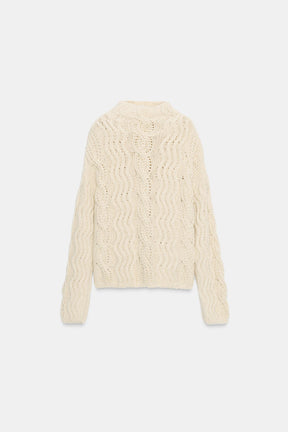 WOOL CABLE KNIT JUMPER