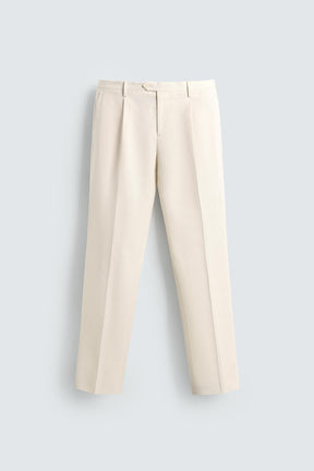REGULAR FIT PLEATED TROUSERS - Image 7