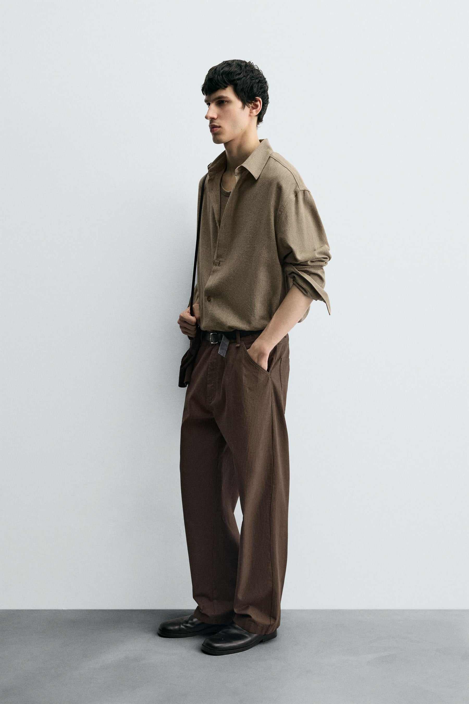 COTTON BLEND TEXTURED SHIRT - Image 4