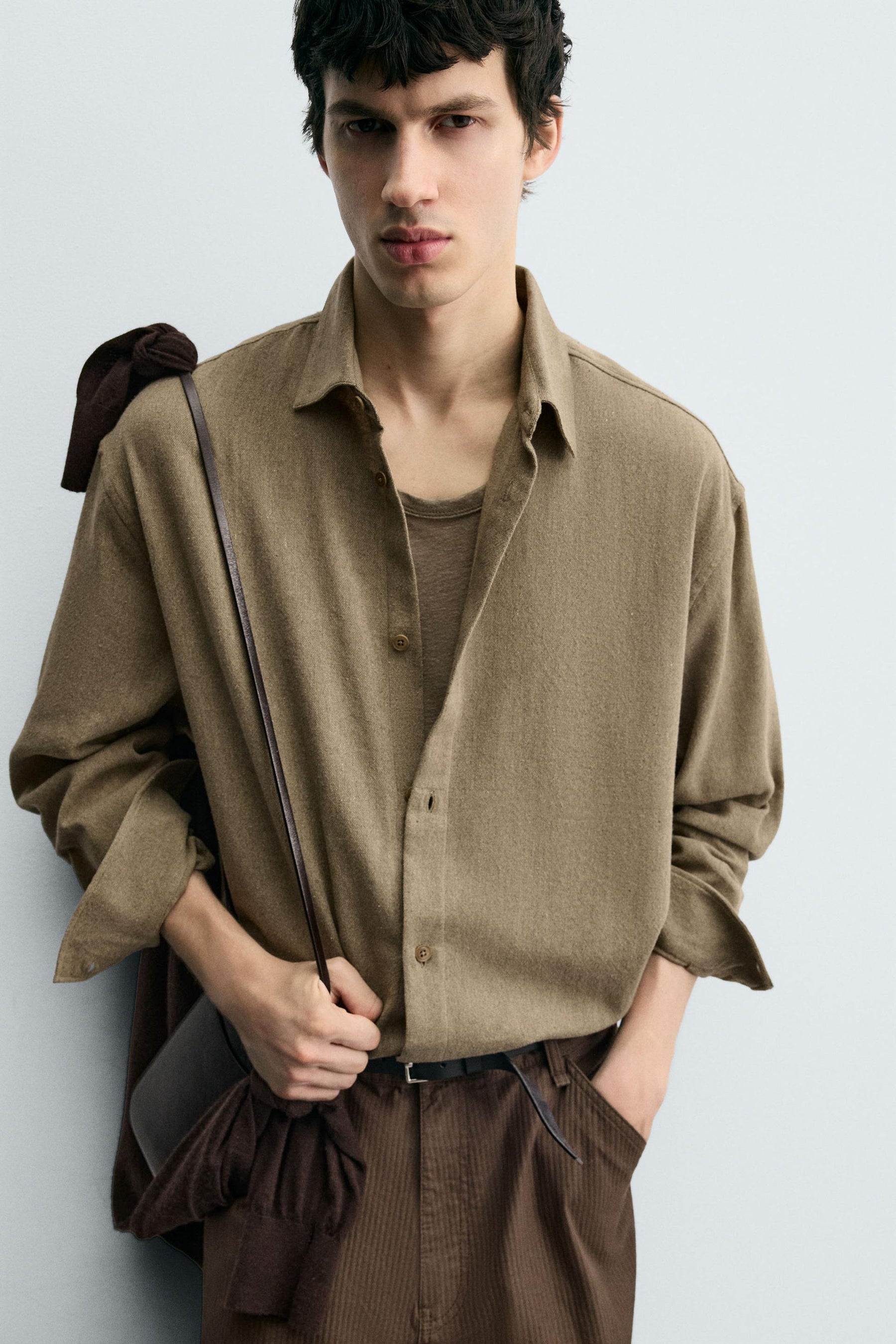 COTTON BLEND TEXTURED SHIRT - Image 5