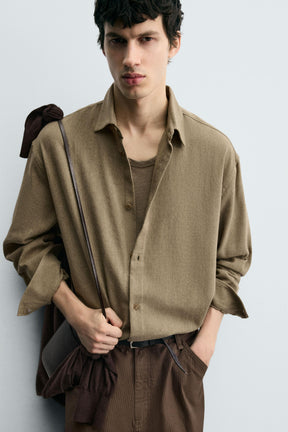 COTTON BLEND TEXTURED SHIRT - Image 5