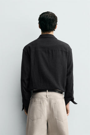 COTTON BLEND TEXTURED SHIRT - Image 3