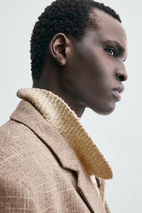 TEXTURED DOUBLE-BREASTED BLAZER - Image 5