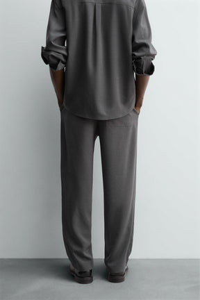 RELAXED FIT FLOWING TROUSERS - Image 3