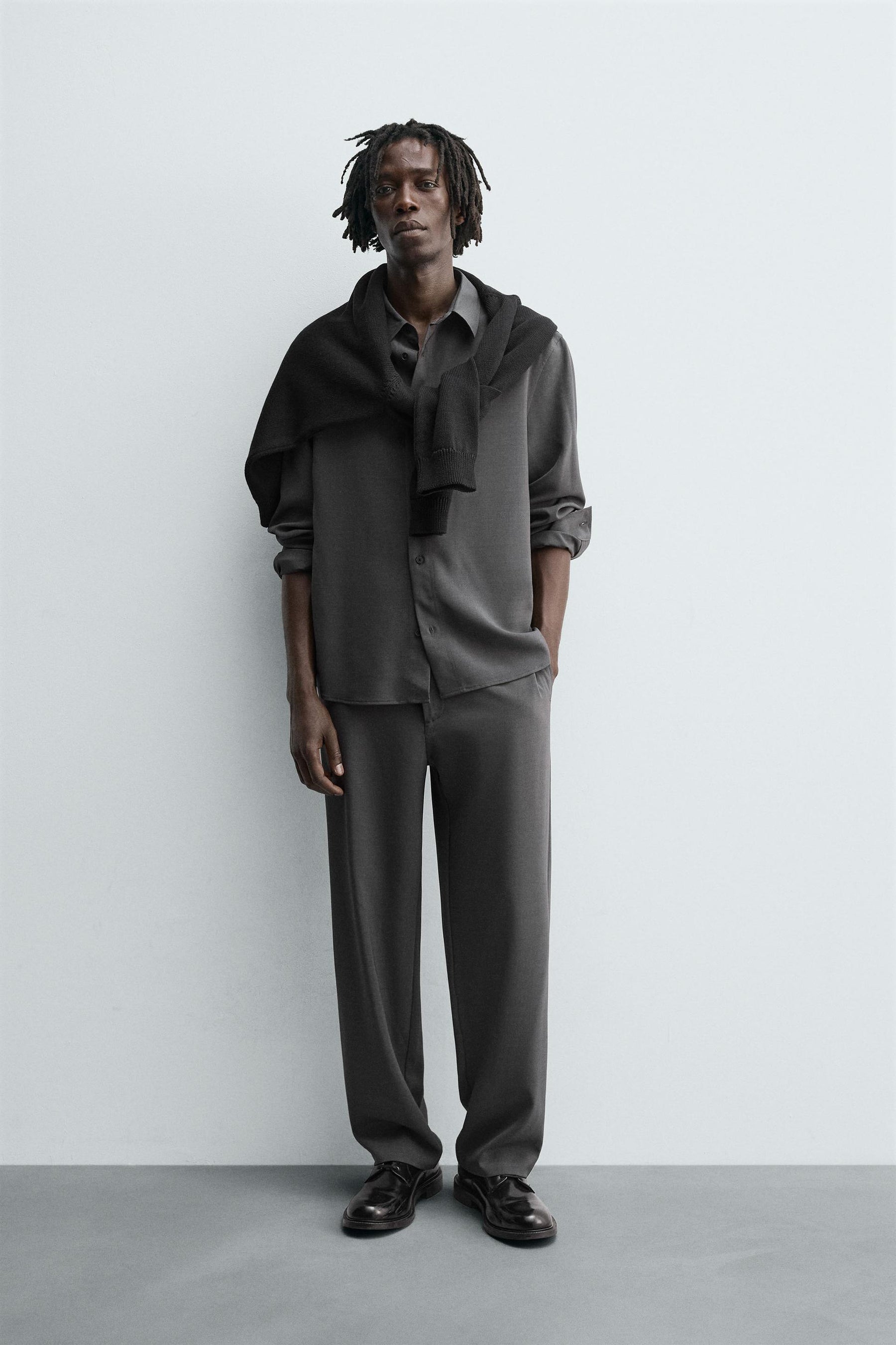 RELAXED FIT FLOWING TROUSERS - Image 1