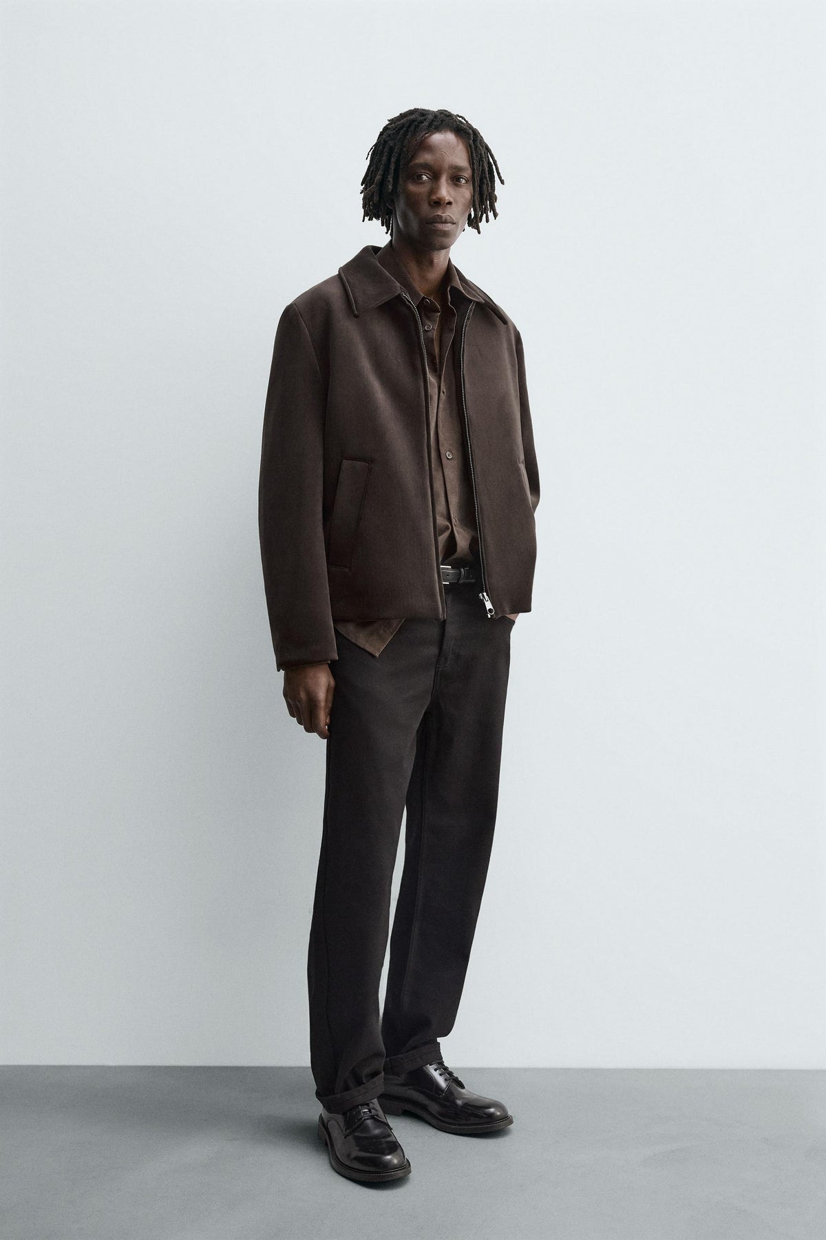 REGULAR FIT VELVET JACKET - Image 1