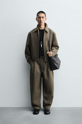 BALLOON FIT PLEATED TROUSERS - Image 1