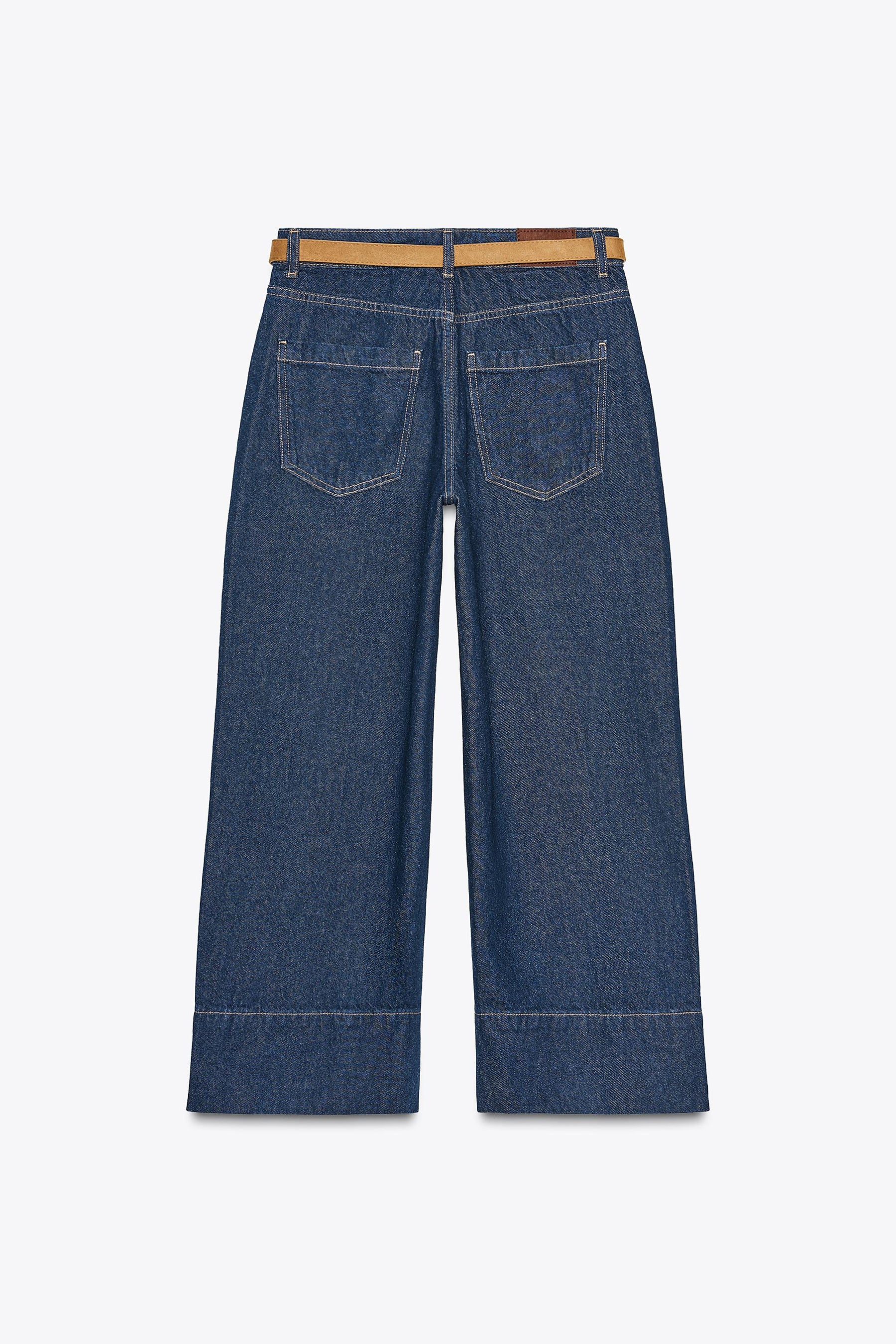 High-waist cropped jeans