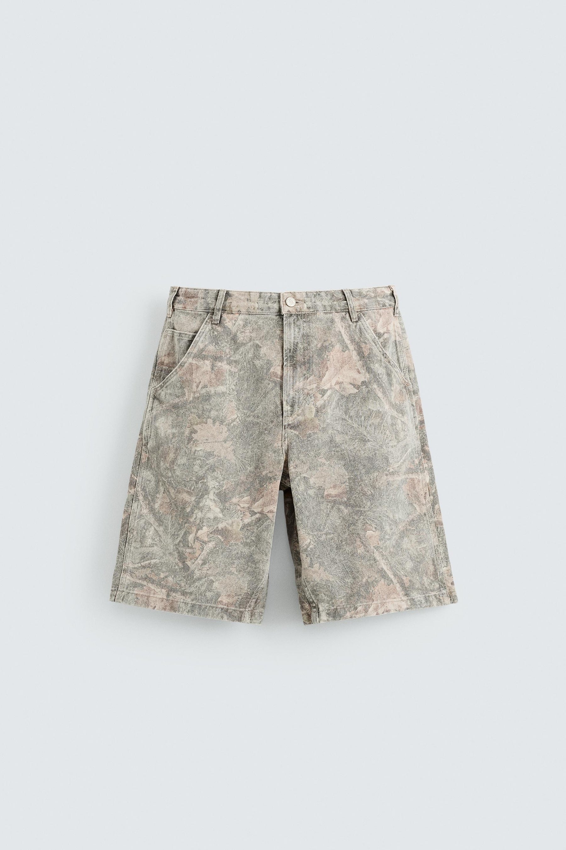 ABSTRACT PRINT RELAXED FIT BERMUDA SHORTS - Image 6