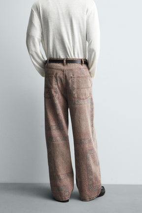 BANDANA PRINT BAGGY FIT TROUSERS - Image 3