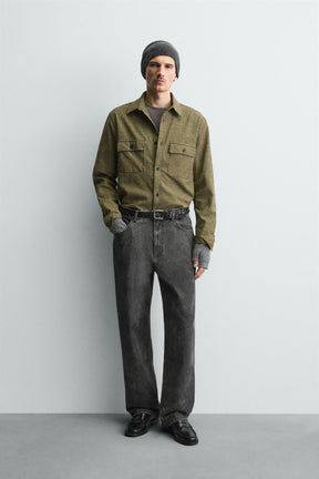 WAXED FINISH TROUSERS - Image 1